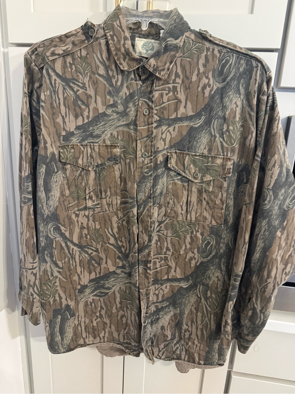 Vintage Mossy Oak The First Perfect Camo Long Sleeve Hunting Shirt Large USA
